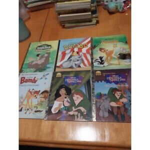 Disney Little Golden Books Lot Jungle Book Dumbo Bambi Hunchback of Notre Dame